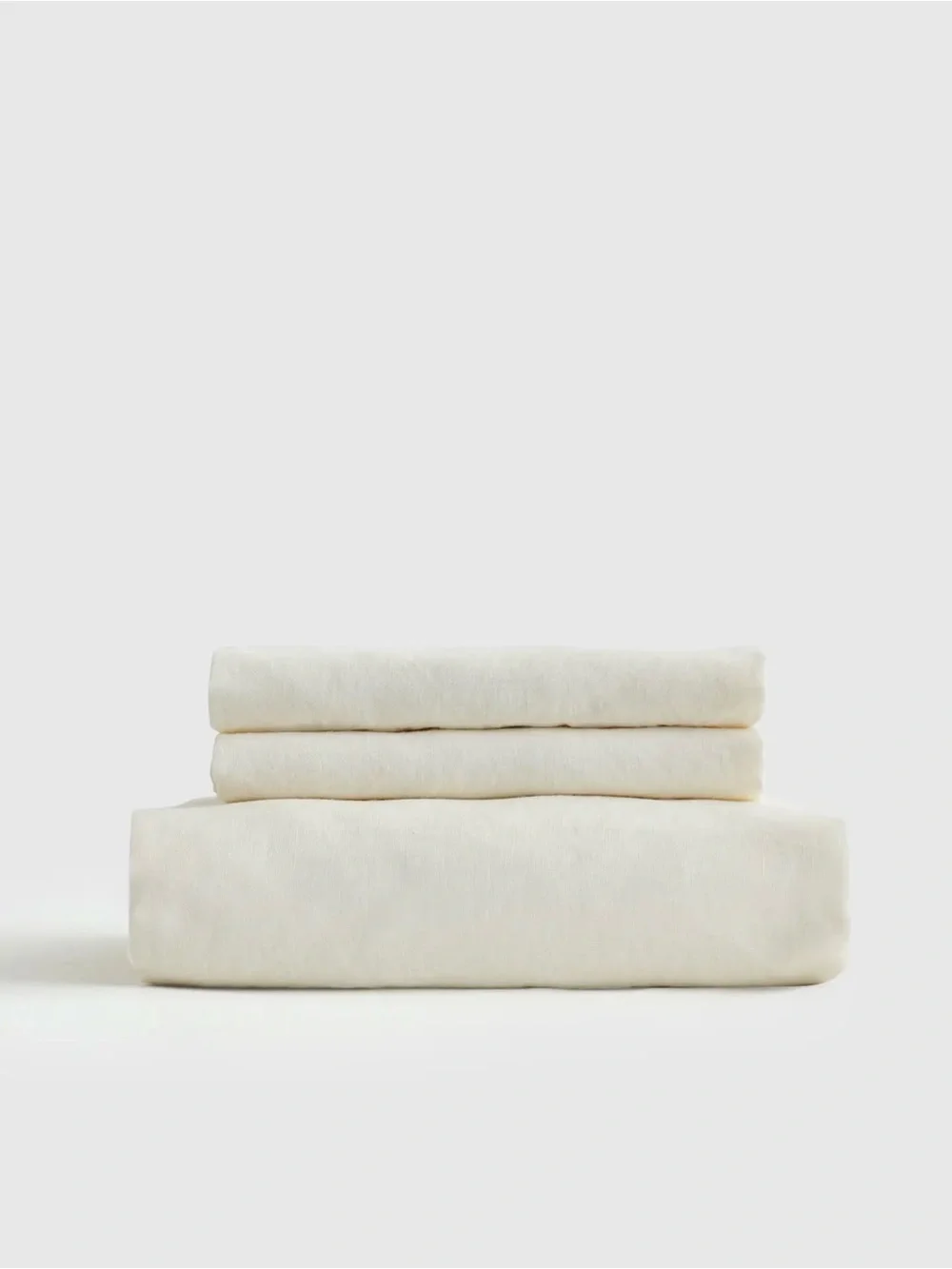 NWOT Queen European Linen Fitted Sheet Set in Ivory - $124